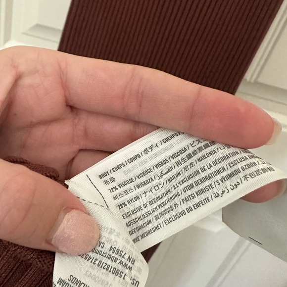 Abercrombie & Fitch Chocolate Brown Knit Midi Dress - Picture 6 of 9